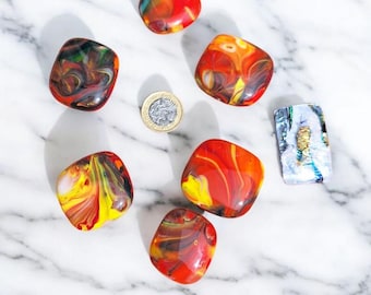 Dichroic Fused Glass Pendant & Bulk Seconds Cabochons