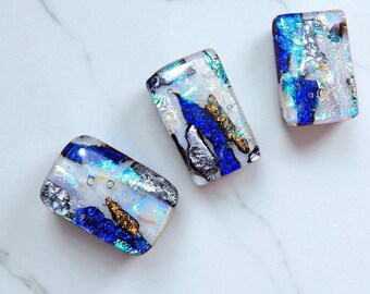 Dichroic Glass Cabochons: Handmade Fused Glass, COE 90, UK Made