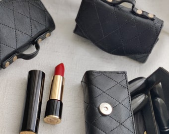 Maiya Leather Lipstick Holder with Mirror