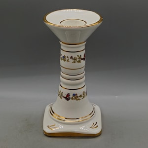 Vintage Manousakis Keramik Rhodes Greece Candleholder With 22K Gold Decorations | Handmade Greek Pottery