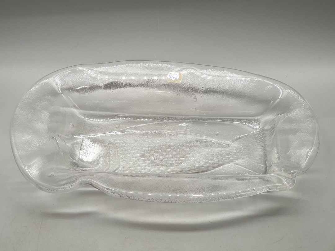 kosta boda 作家Paul hoff Vintage Kosta Boda Sweden Rectangular Glass Bowl With