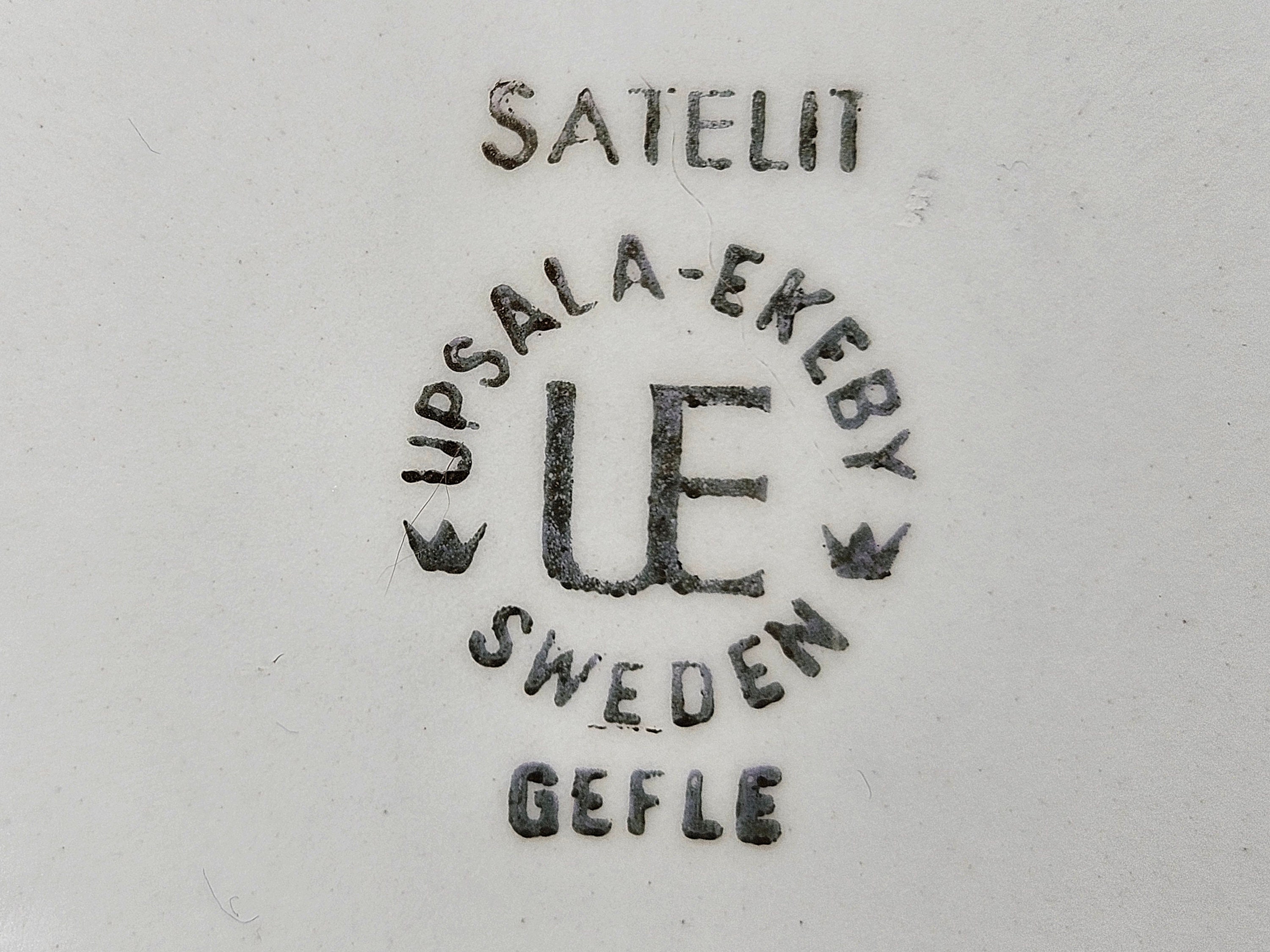 1960 Upsala Ekeby Gefle Porslinsfabrik Suécia Caçarola 