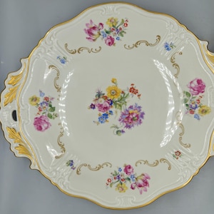 1970s Reichenbach Germany Large Porcelain Serving Tray / Platter | Vintage German Pottery