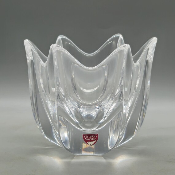 Vintage Orrefors Glasbruk Sweden Crystal Glass 