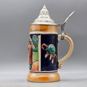 Vintage Wick Werke Germany Handbemalter Bierkrug | Vintage Keramik