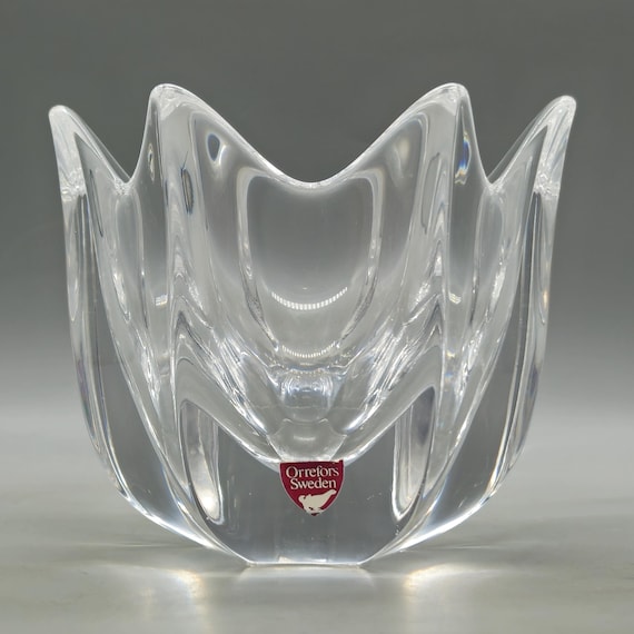 Vintage Orrefors Glasbruk Sweden Crystal Glass 