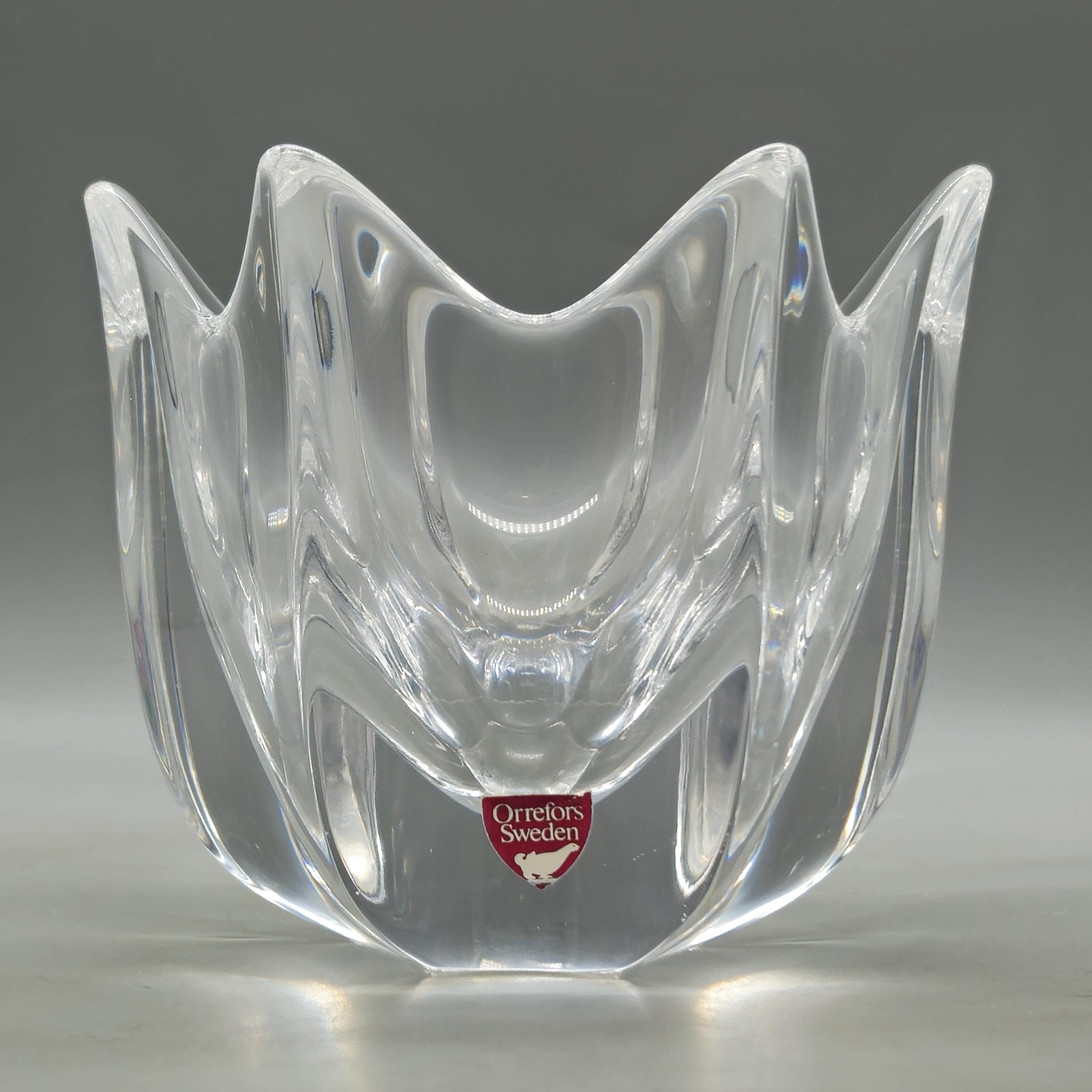 Vintage Orrefors Glasbruk Sweden Crystal Glass 
