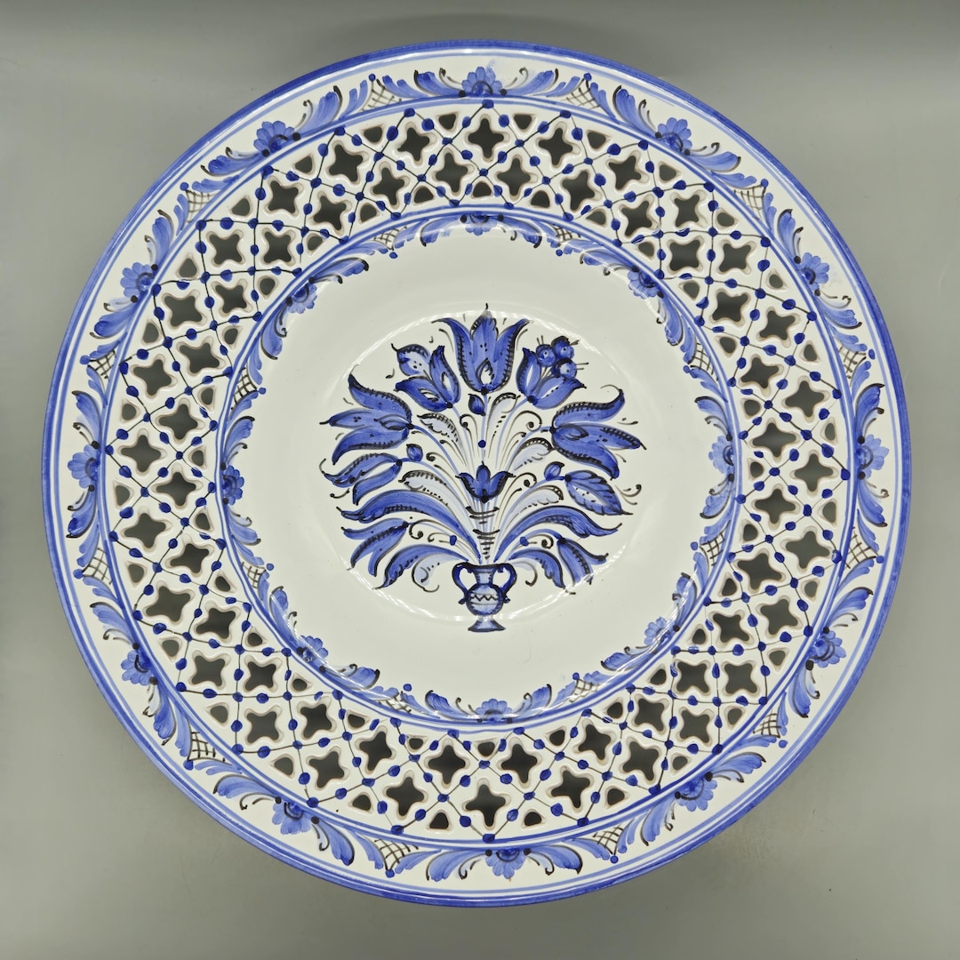 Herend Hungary ハンガリー製 高級ハンドメイド皿 Large Vintage Herend Village Pottery Hungary Ceramic Wall Plate