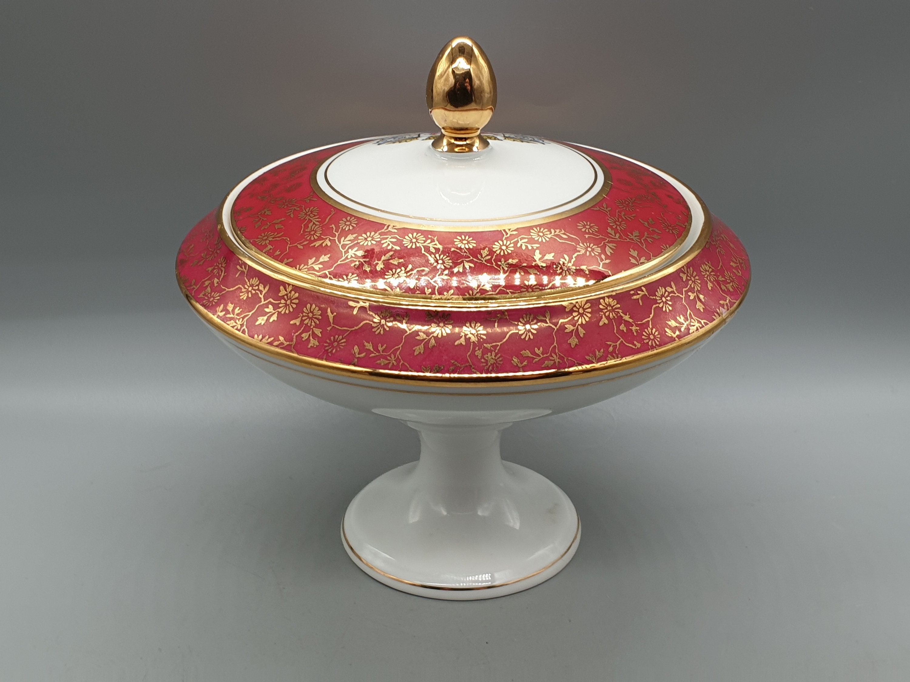 1950 年代 ユリウス エーデルシュタイン ドイツ製 脚付き蓋付き容器