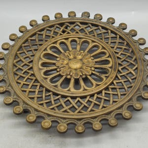 Vintage German Brass Trivet | Vintage German Metal