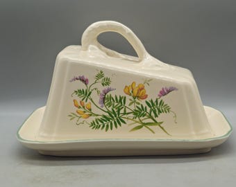 1970s Royal Winton England Earthenware Butter Dish / Tray With a Lid | Vintage English Pottery
