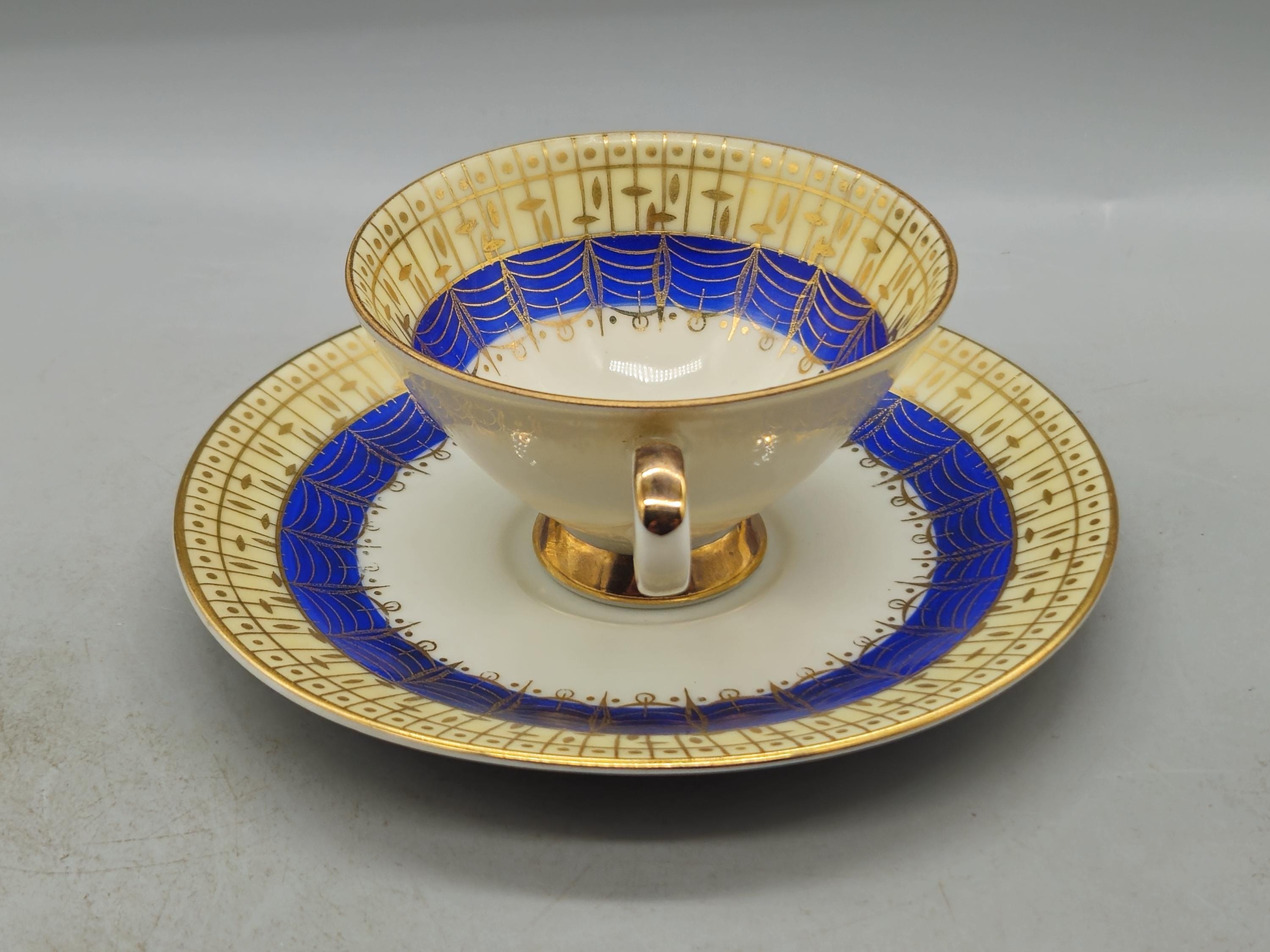 1950s Schirnding Bavaria Germany Porcelain Teacup & Saucer Plate