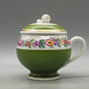 Vintage Richard Ginori Italien Porslin Pot de Crème | Vaniljsåskopp med lock