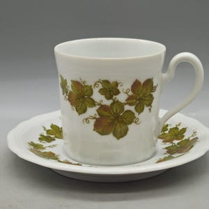 1960s Christian Seltmann Weiden Bavaria Coffee Cup & Saucer Plate, Duo Coffee Set | Vintage German Porcelain
