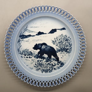 1970s Bing & Grøndahl Denmark &quot;Djur i Gryning&quot; / &quot;Animals at Dawn&quot; Collectible Wall Plate, By Harald Wiberg | Vintage Scandinavian Porcelain