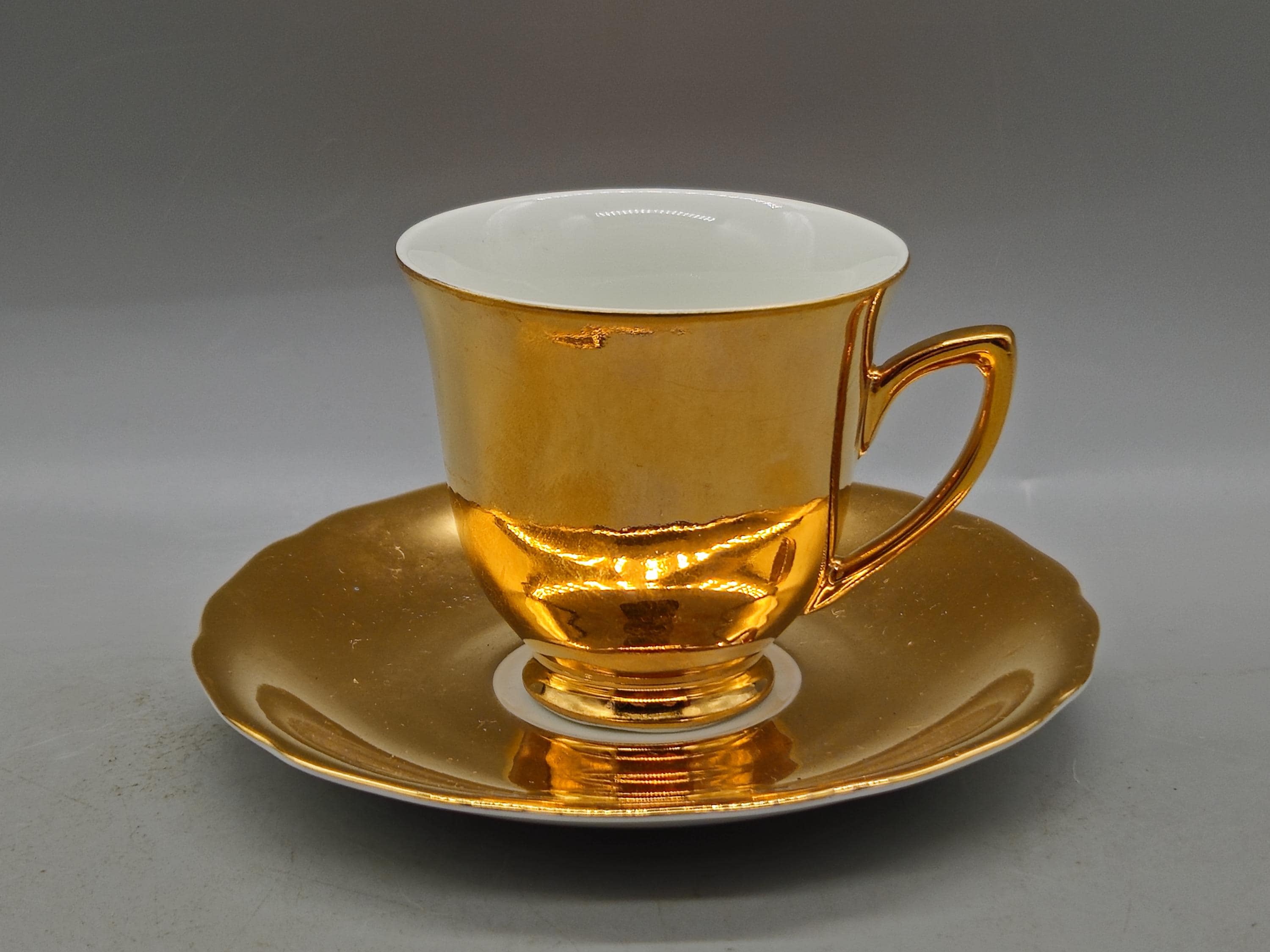 ボヘミアングラスカップソーサー　24K ボヘミアングラスカップソーサー 24K