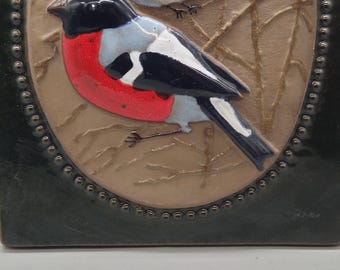 Vintage Jie Gantofta Sweden Ceramic Wall Plaque, Designed by Aimo