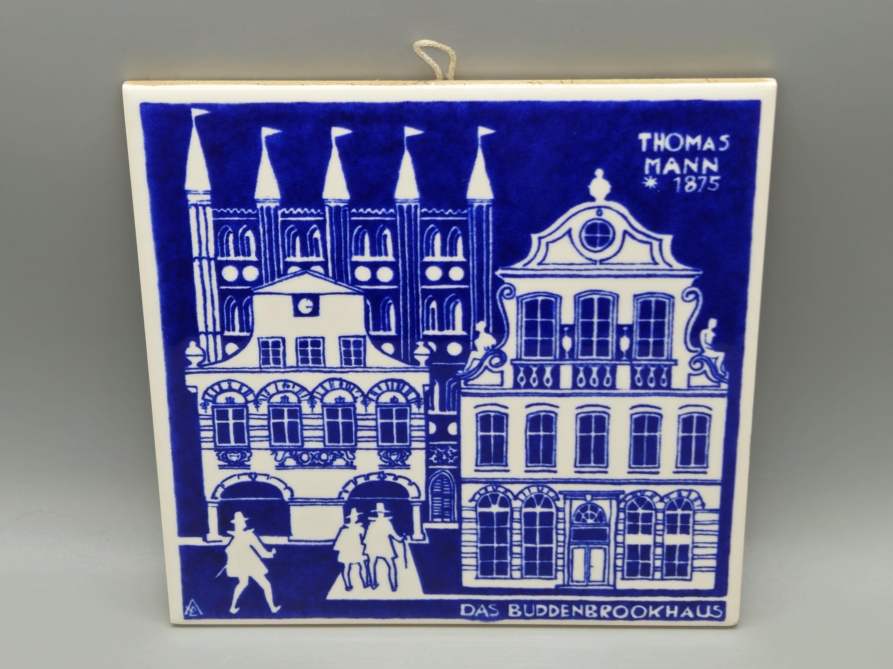Vintage Alfred Evers Germany Porcelain Tile With a Handmade Motif