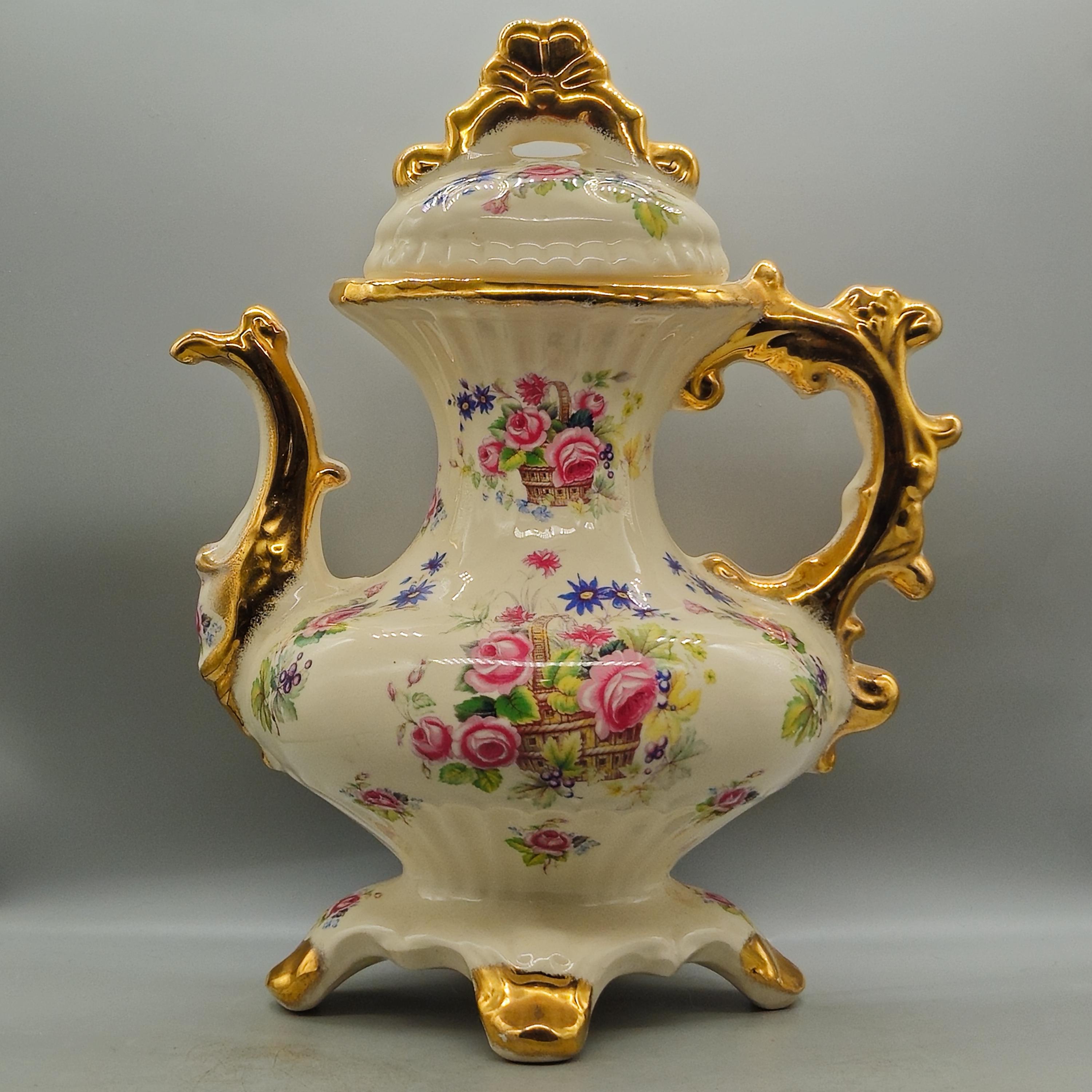 1970年代 ベトナム 花絵 ティーポット 貫入 古陶器 ベトナムの