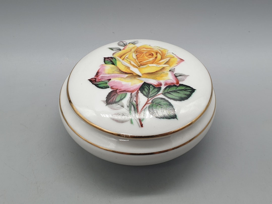 Vintage Royal Bavaria Germany Porcelain Container / Box With Etsy