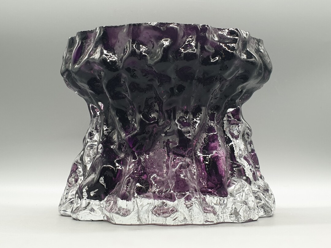 Vintage Purple Glass Vase Etsy