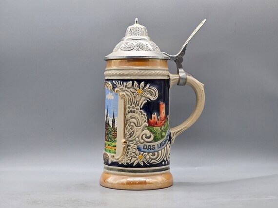 ドイツの民俗画 陶器ジョッキ 4個セット