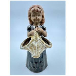 Vintage Ceramic Girl Figurine, Scandinavian style