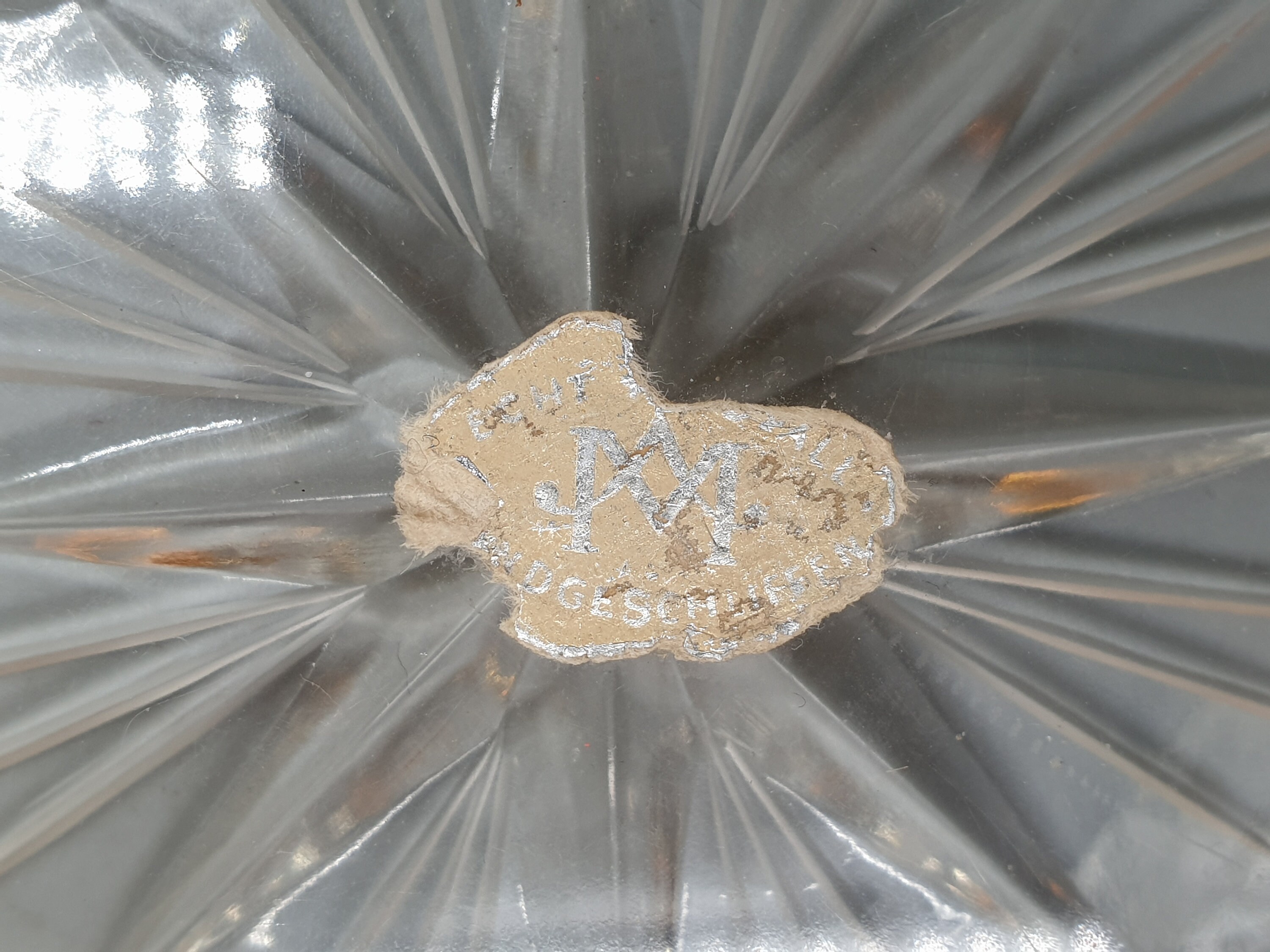 Vintage Echt Bleikristall Handgeschliffen Large Cut Glass Bowl