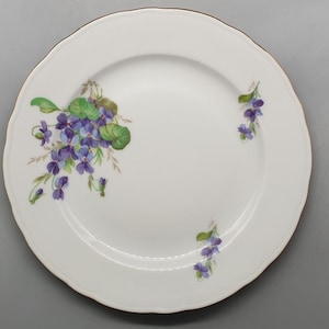 1920s Oscar Schaller & Co. Bavaria Porcelain Plate With Floral Decorations | Vintage German Porcelain
