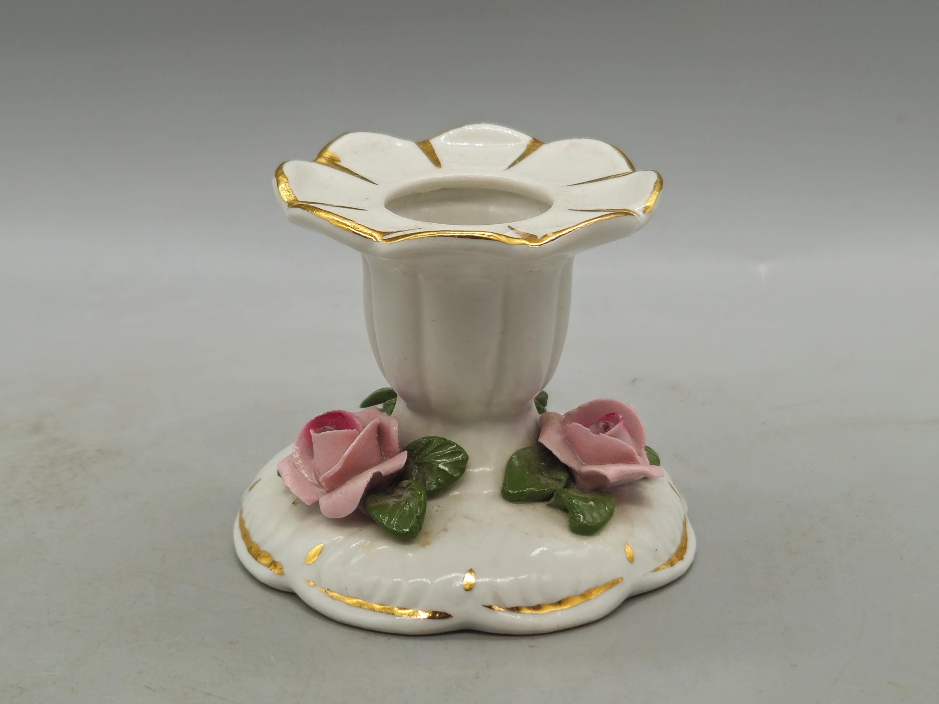 1970s Gerhard Knopf Bavaria Germany Porcelain Candleholder With