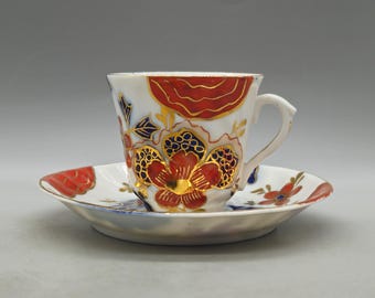 ヴィンテージ Apulum Alba Iulia ルーマニア磁器カップ & ソーサー