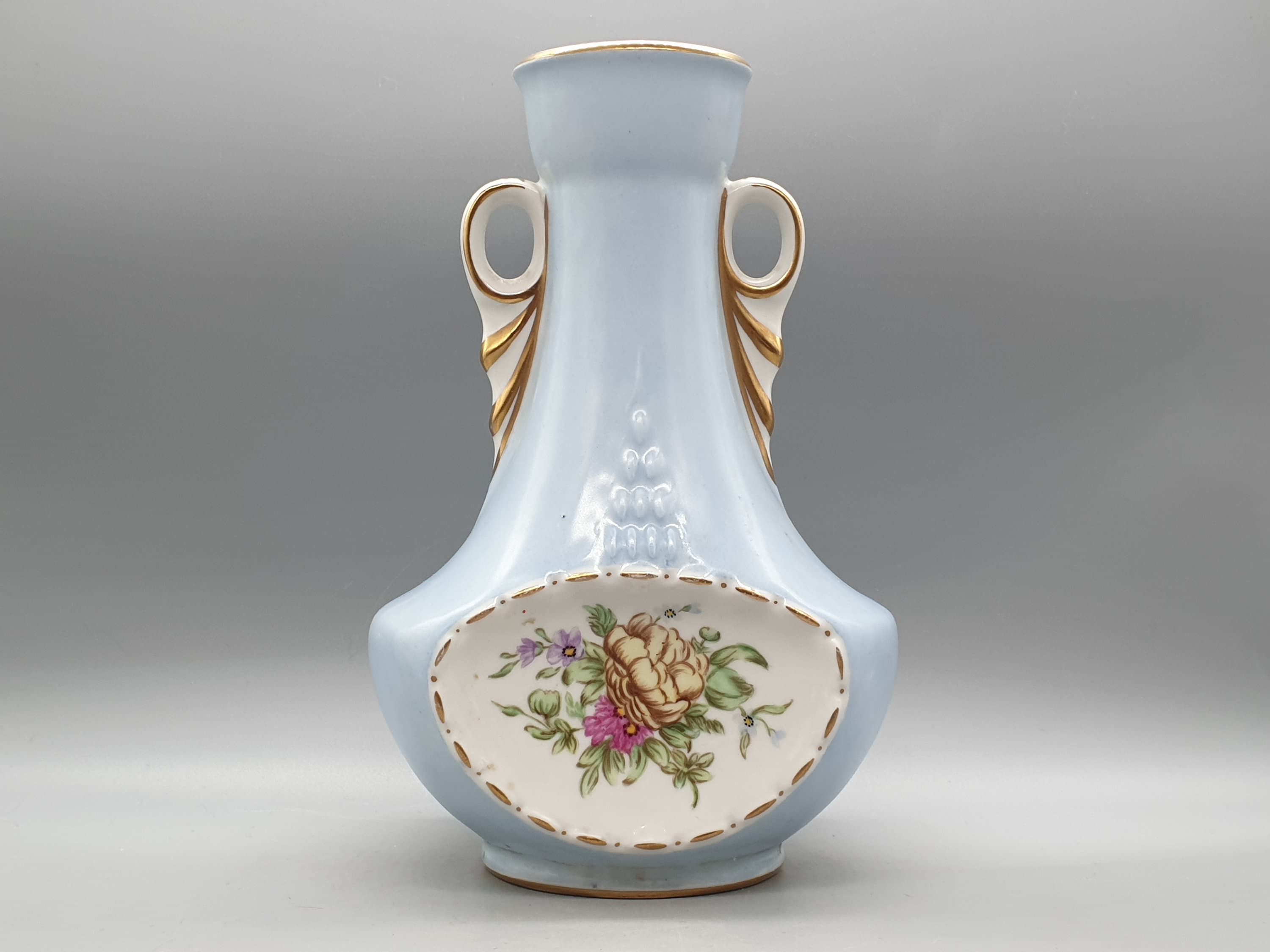 PORSGRUND 陶器製動物模様花瓶 新品未使用 アンティーク スウェーデン Deco / デコ社 とりの花瓶（陶器製）- 暮らしの