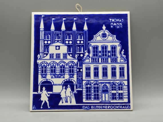 Vintage Alfred Evers Germany Porcelain Tile With a Handmade Motif