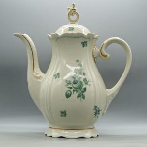 1970s Reichenbach Germany Porcelain Coffee Pot / Teapot | Vintage German Pottery