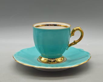 Vintage Apulum Alba Iulia Romania Porcelain Cup & Saucer Plate