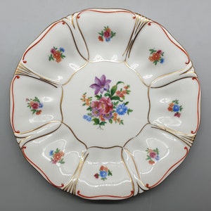 1930s Ilmenau Graf von Henneberg Thuringia Bowl With Floral & Gold Decorations | Vintage German Porcelain