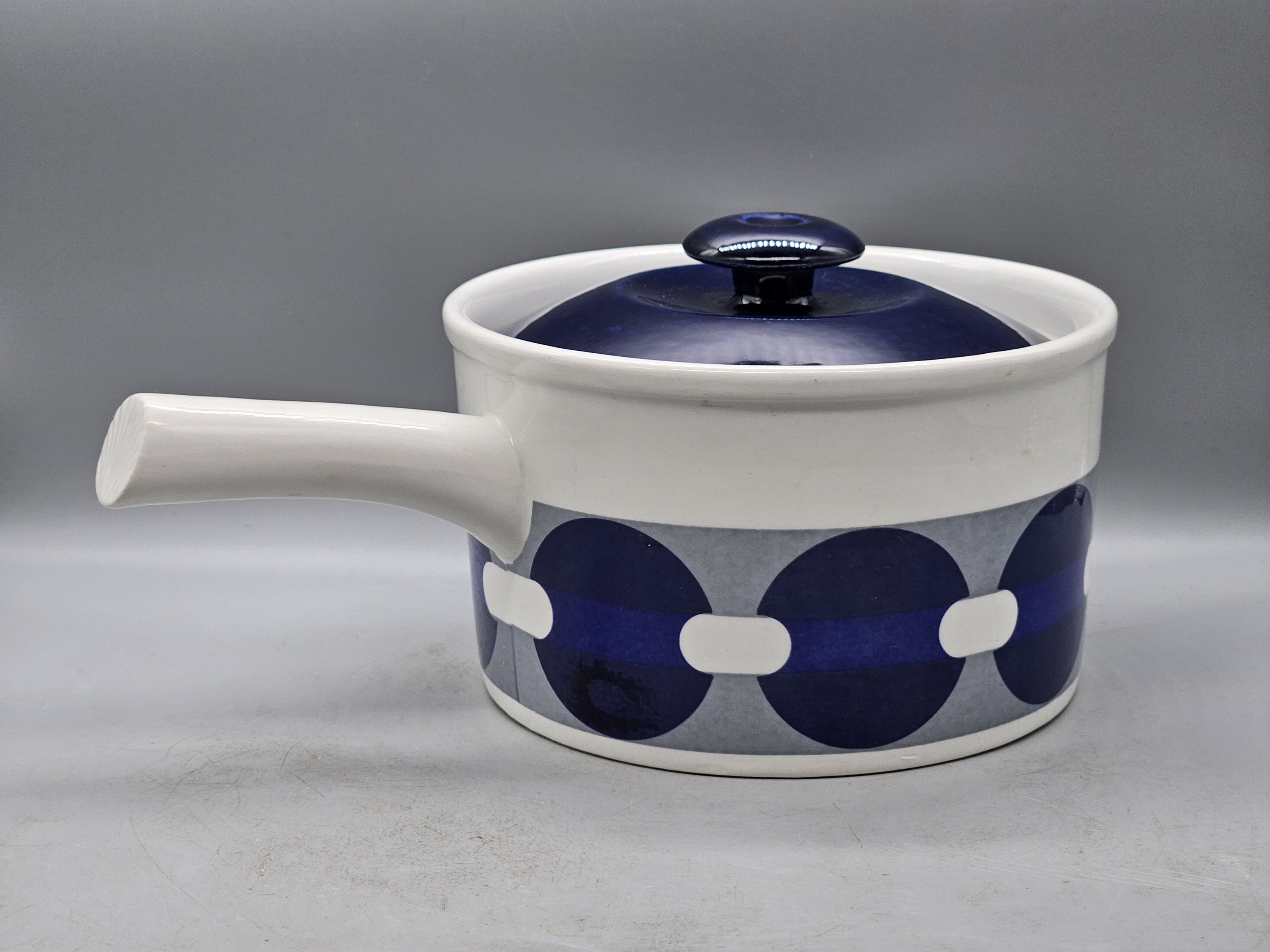 1960 Upsala Ekeby Gefle Porslinsfabrik Suécia Caçarola 