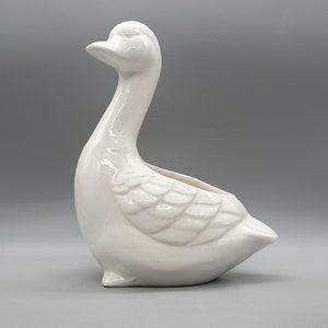Vintage Ceramic Goose Figurine / Container