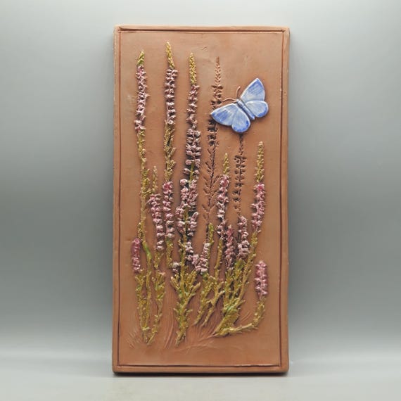 jie Gantofta/sweden陶板 Vintage Jie Gantofta Sweden Large Ceramic Wall Plaque, Designed by