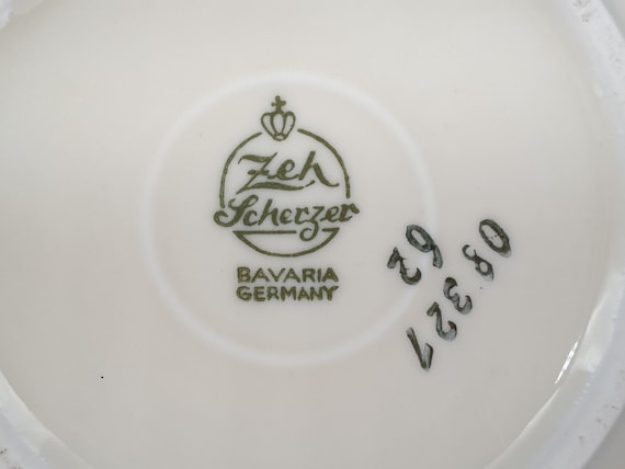 1960s Zeh, Scherzer Bavaria Dish With Lid & Gold, Floral