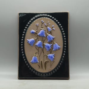 値下げ！ドイツ ヴィンテージ 陶板 青チューリップ ARABIA ステンシル コーヒーカップ＆ソーサー チューリップ ブルー (6