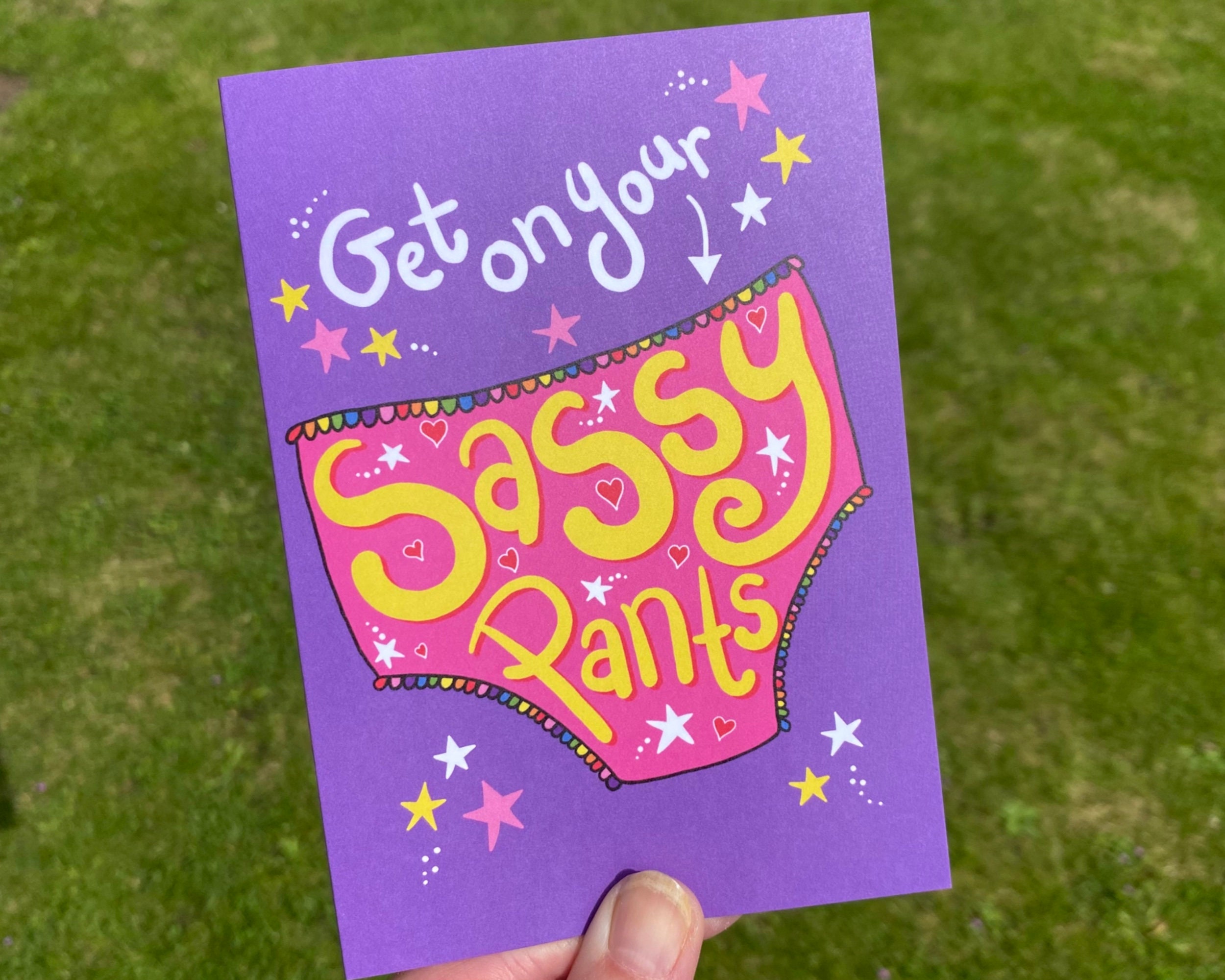 Sassy Pants Motivational Card: Empowering Encouragement for Bestie