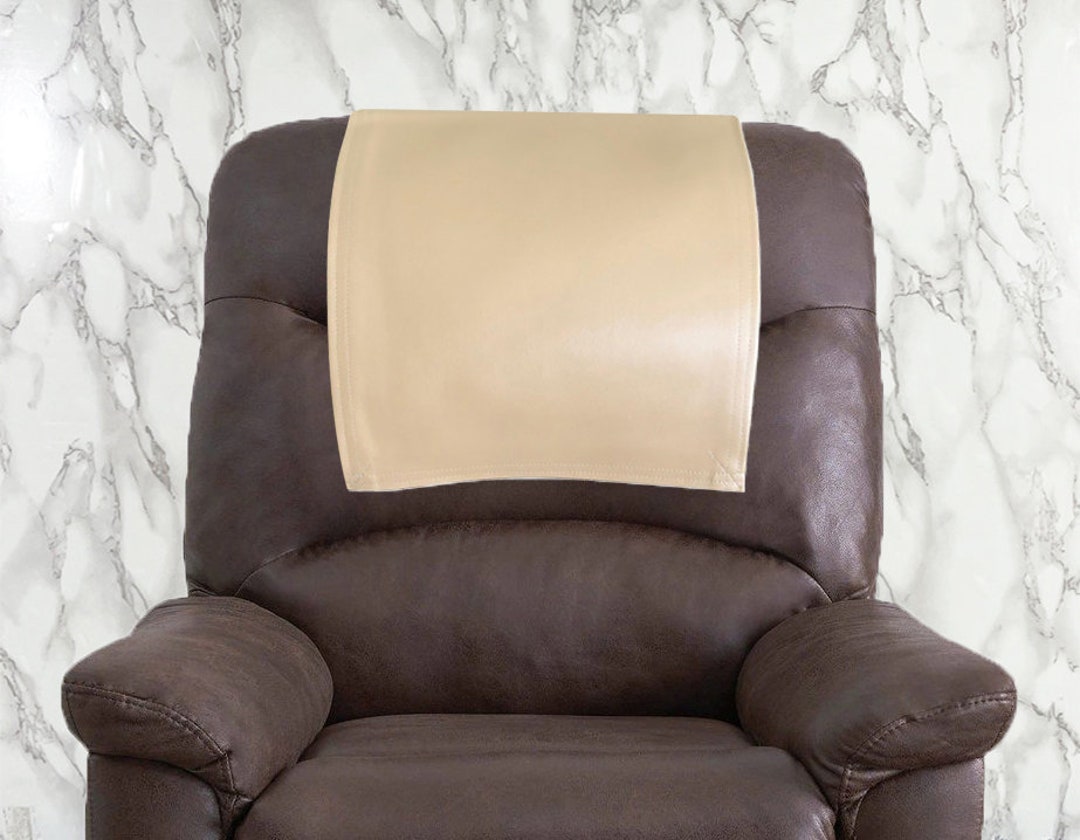 Genuine Leather Recliner Chair Headrest Cover, Furniture Protector