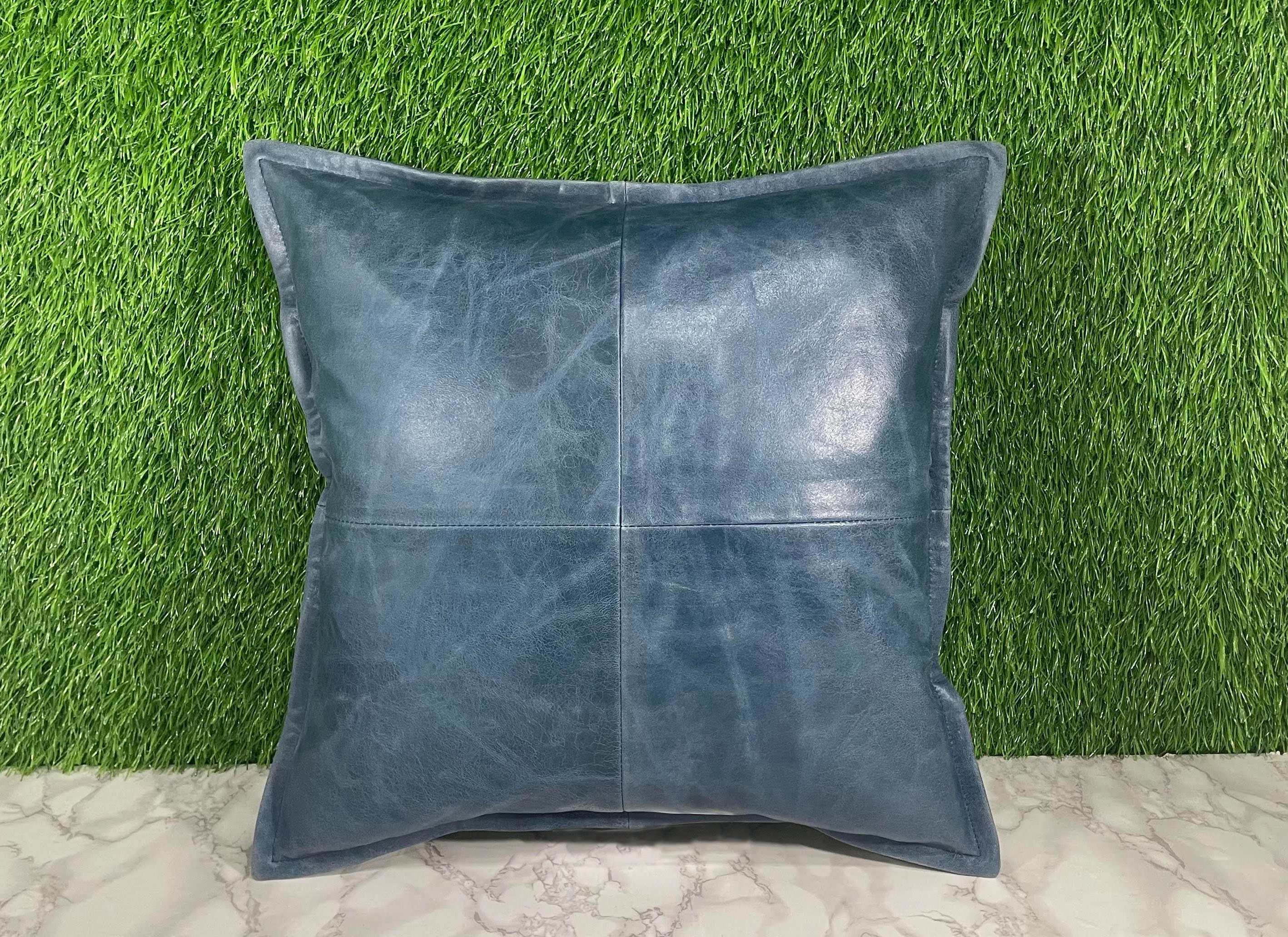 Leather Cushion Covers Handmade Soft Genuine Leather Pillow Etsy