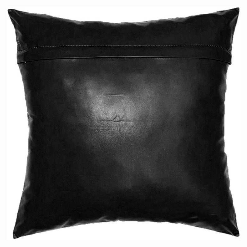 Genuine Leather Cushion Cover Sofa Square Pillow Cover Case Etsy