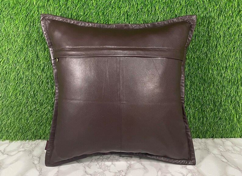 100 Lambskin Leather Pillow Cover Sofa Cushion Case Etsy