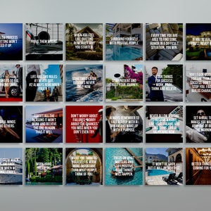 365 Days Motivational Quotes Luxury Fully Editable Canva Theme, Instant Download Inspirational Social Media Image Quotes, Instagram Content