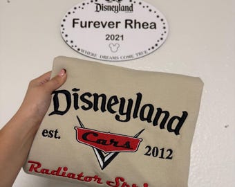 Broderad Disneyland-tröja, Disney Cars-tröja med kylarfjädrar