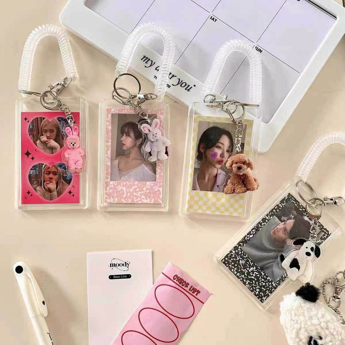 Cute Photocard Holder Kpop Idol Photo Case ID Card Cover Keychain Bag  Pendant ＠