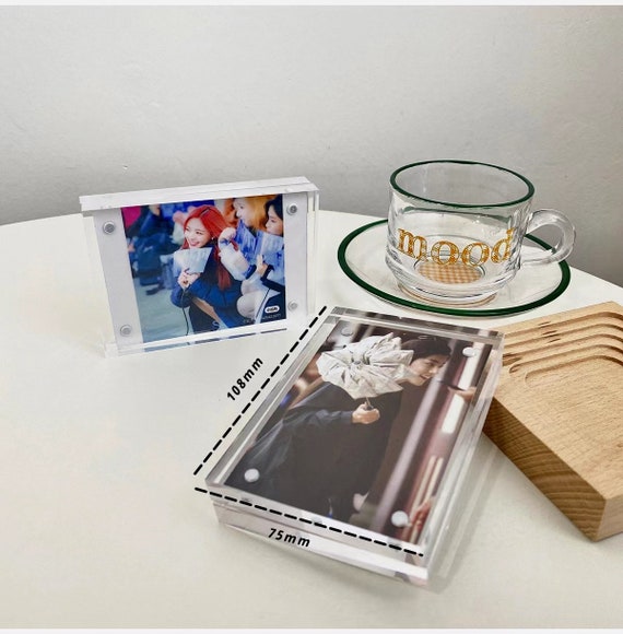  MWRDSM Acrylic Kpop Photocard Holder 3 Inch Mini Picture Frame  for Photos DIY Standing Picture Frame for Tabletop Detachable Mini Photocard  Holder Table Decor